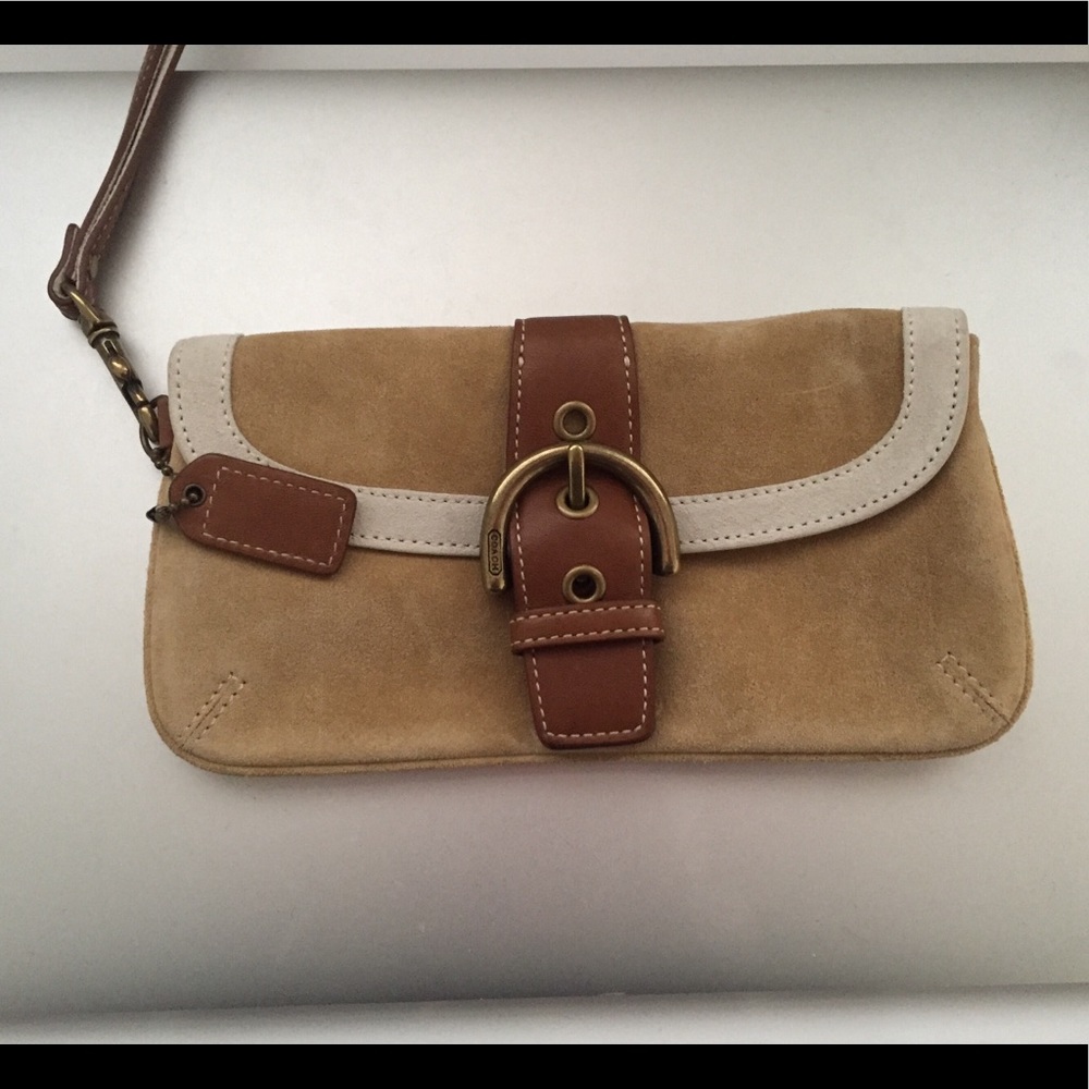 Vintage COACH Suede Wristlet